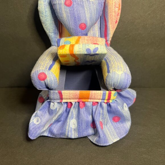 VTG 1998 Dritz Collectible Blue Stripes & Dots Pincushion Chair w/ Heart Pillo - Picture 4 of 10